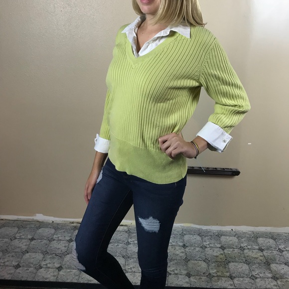 green vintage sweater polo - Picture 1 of 1